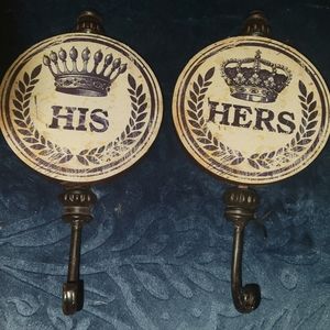 His & Hers towel racks